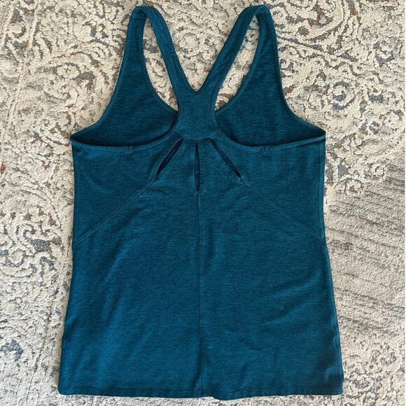 Patagonia Fleur Racerback Activewear Yoga Tank Top Size Medium Teal - Picture 3 of 11